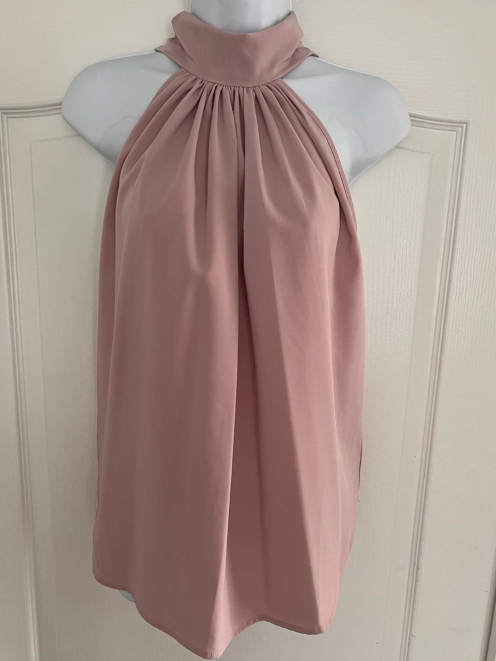 Bishop + Young High Tie-Neck Halter Blouse Size S
